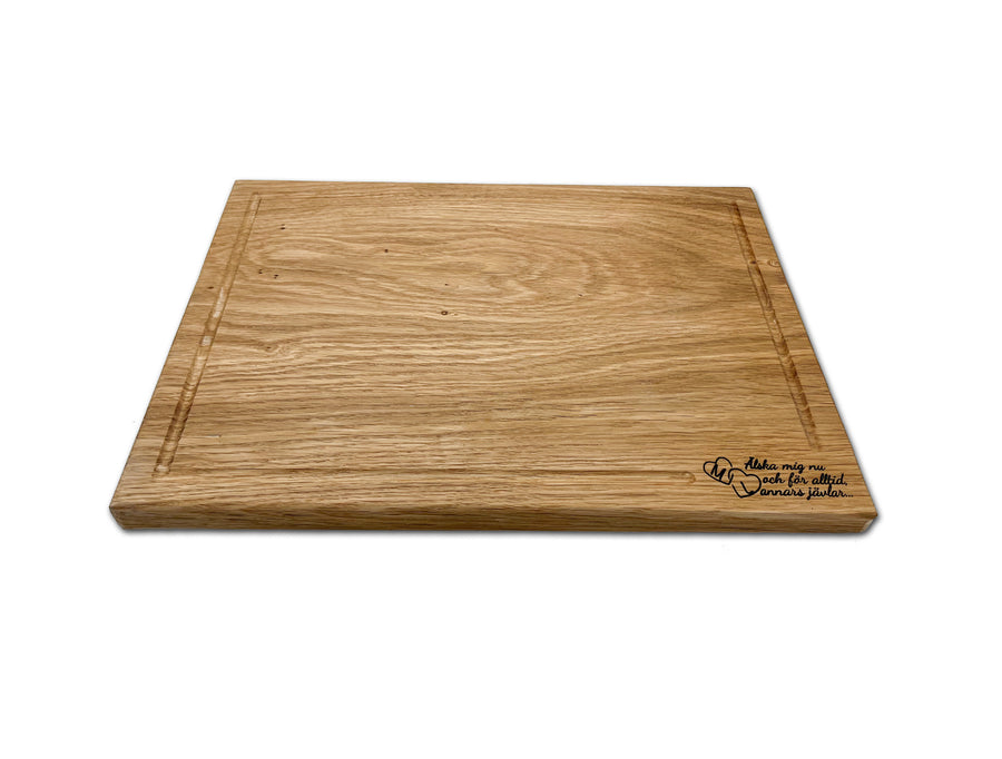 Cutting board - Love me now and forever - engraved initials