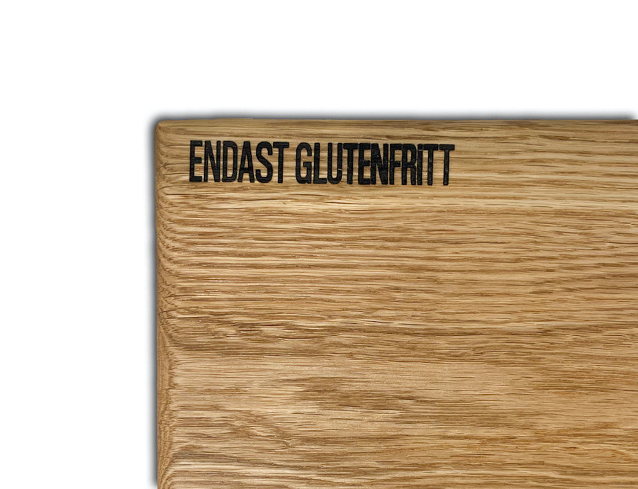 Cutting board Nature with text 'Endast Glutenfritt`