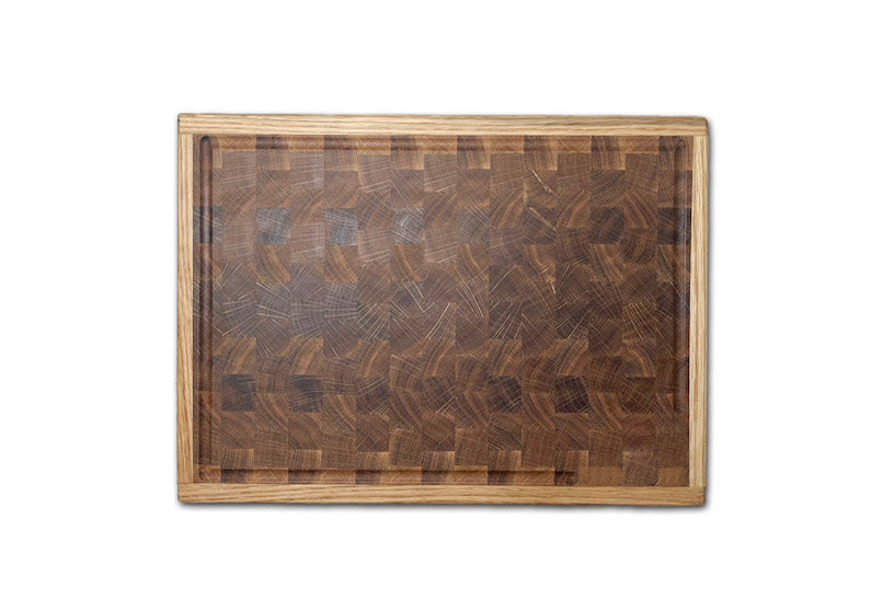 Butcher block with frame and own engraving
